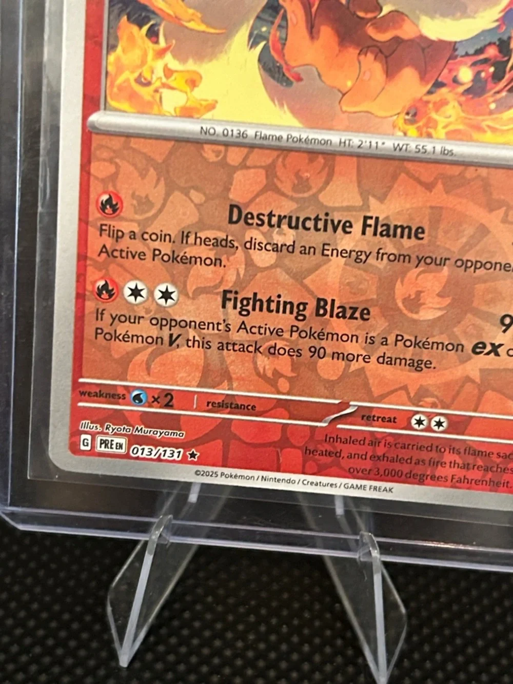 Pokemon‎ Flareon 013/131 Reverse Holo from Prismatic Evolutions Set M/NM